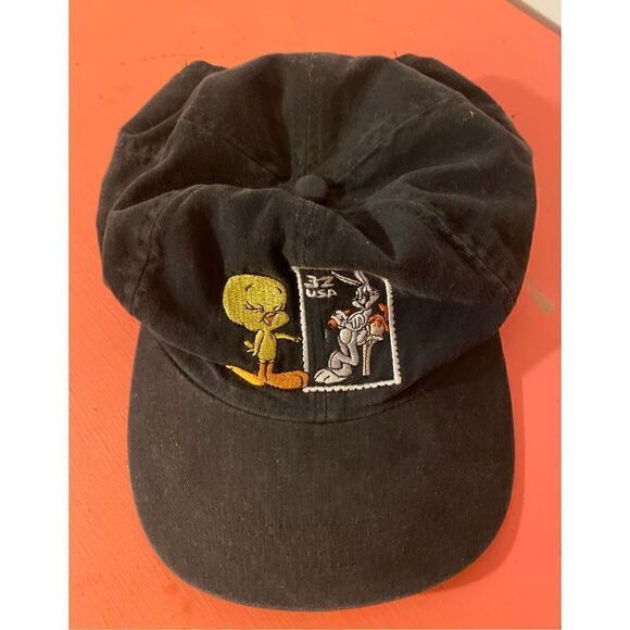 Looney Tunes Stamp Collection vintage 1997 Tweetie bird & Bugs Bunny Hat - Picture 4 of 8
